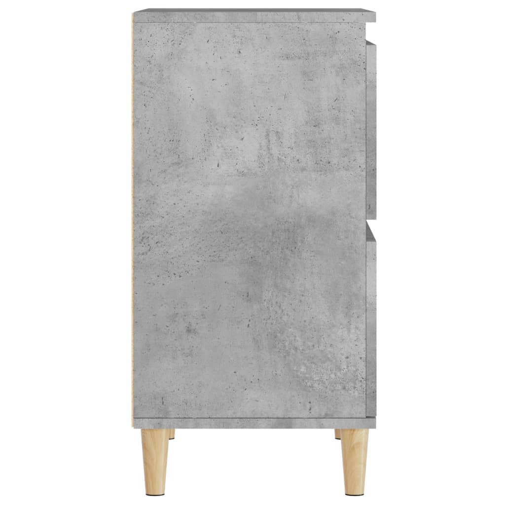 Credenze 2pz Grigio Cemento 60x35x70 cm in Legno Multistrato