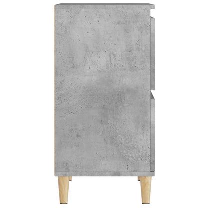 Credenze 2pz Grigio Cemento 60x35x70 cm in Legno Multistrato