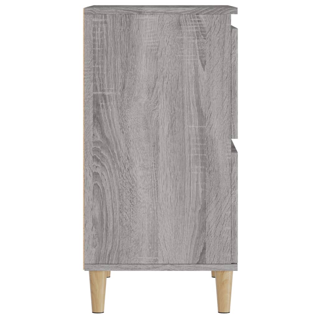 Credenze 2pz Grigio Sonoma 60x35x70 cm in Legno Multistrato