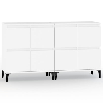 Credenze 2pz Bianche 60x35x70 cm in Legno Multistrato | homemem39