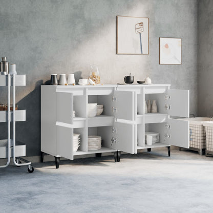 Credenze 2pz Bianche 60x35x70 cm in Legno Multistrato | homemem39