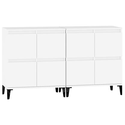 Credenze 2pz Bianche 60x35x70 cm in Legno Multistrato | homemem39