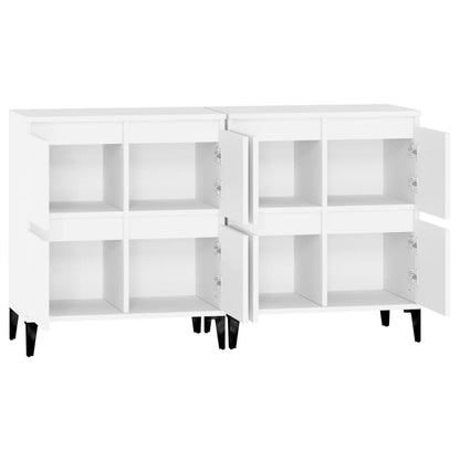 Credenze 2pz Bianche 60x35x70 cm in Legno Multistrato | homemem39