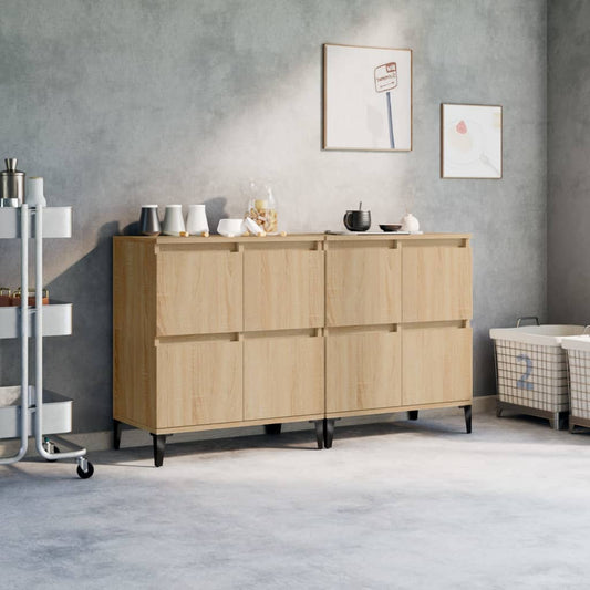 Credenze 2pz Rovere Sonoma 60x35x70 cm in Legno Multistrato - homemem39