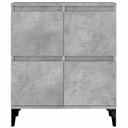 Credenze 2pz Grigio Cemento 60x35x70 cm in Legno Multistrato