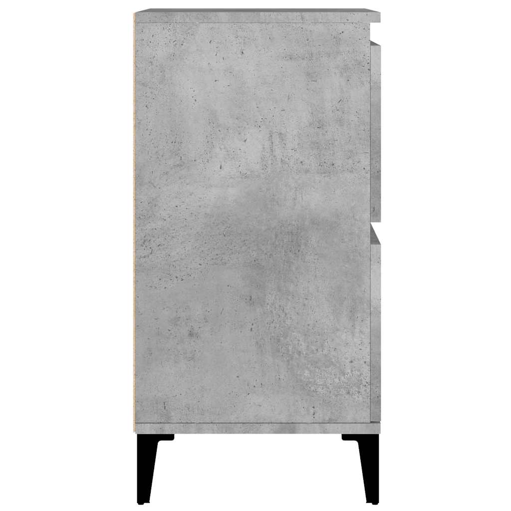 Credenze 2pz Grigio Cemento 60x35x70 cm in Legno Multistrato
