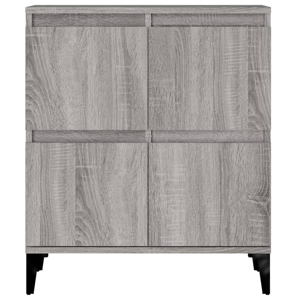 Credenze 2pz Grigio Sonoma 60x35x70 cm in Legno Multistrato