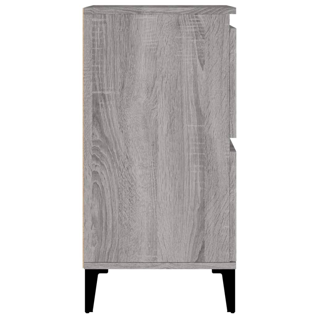 Credenze 2pz Grigio Sonoma 60x35x70 cm in Legno Multistrato