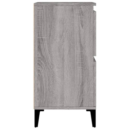Credenze 2pz Grigio Sonoma 60x35x70 cm in Legno Multistrato