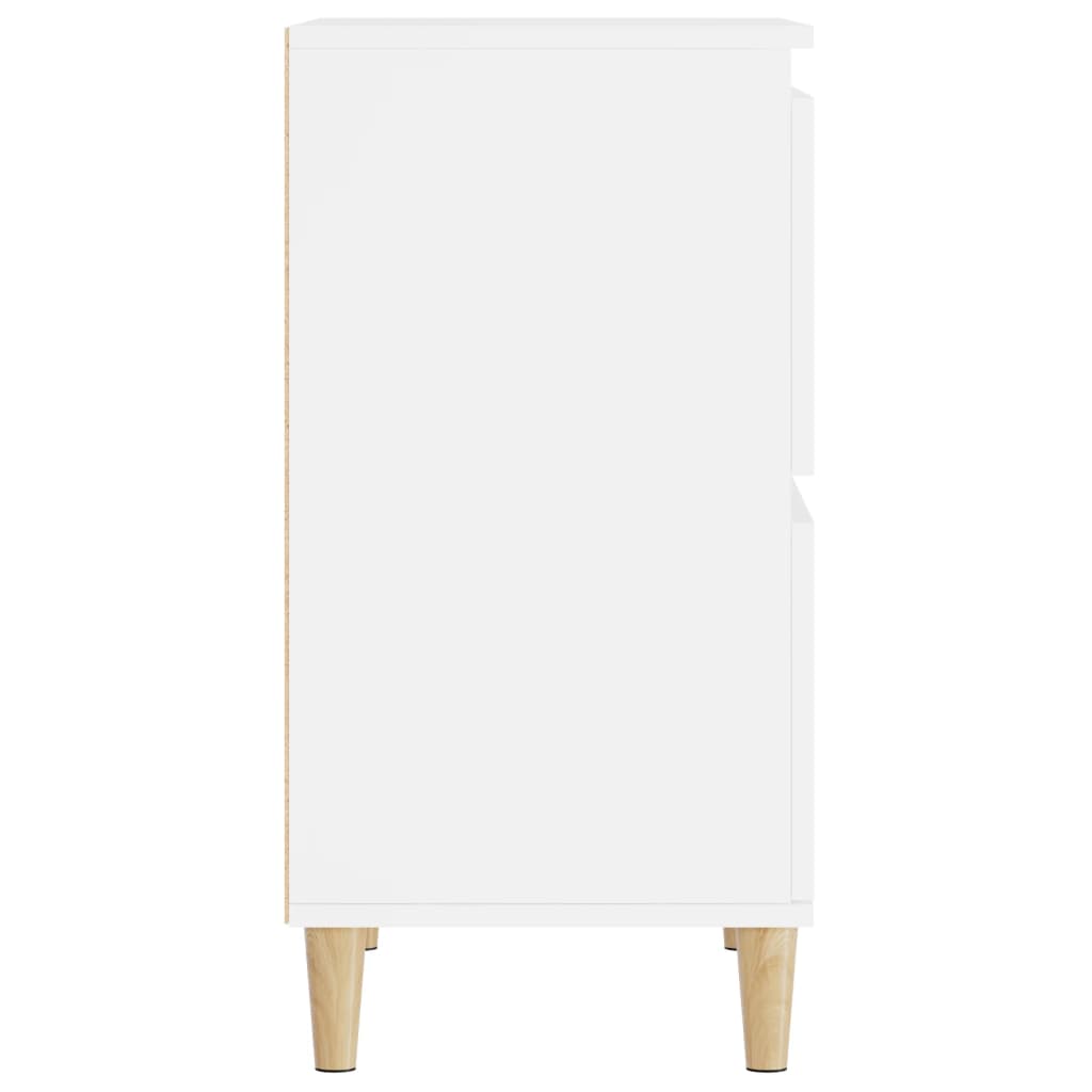 Credenze 3pz Bianche 60x35x70 cm in Legno Multistrato
