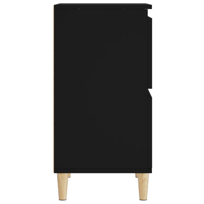 Credenze 3pz Nere 60x35x70 cm in Legno Multistrato
