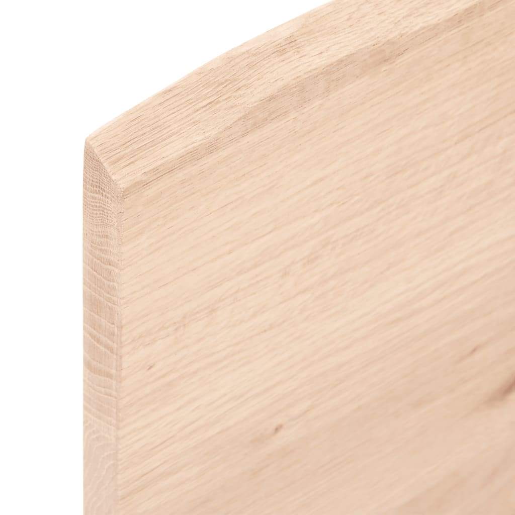 Piano per Tavolo 80x50x2 cm in Rovere Massello Non Trattato | homemem39