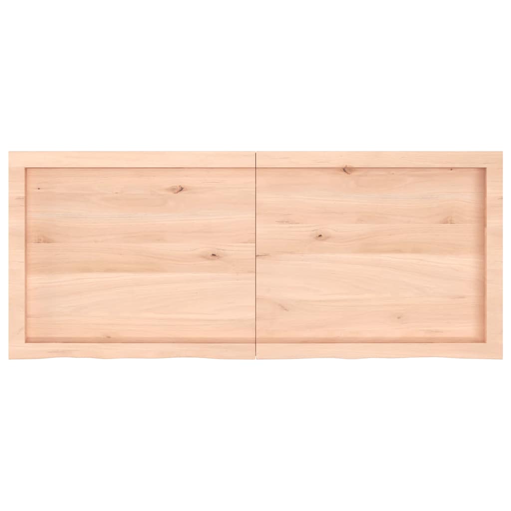 Piano per Tavolo 120x50x(2-6)cm in Rovere Massello Non Trattato - homemem39