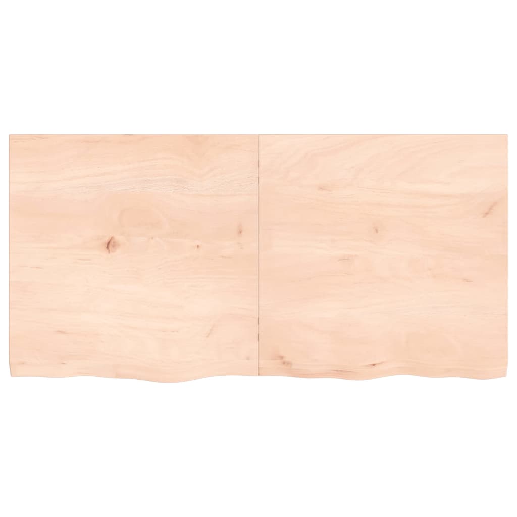Table Top 120x60x(2-4)cm in Untreated Solid Oak