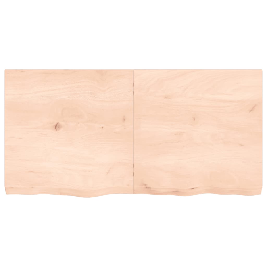 Table Top 120x60x(2-6)cm in Untreated Solid Oak