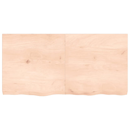 Table Top 120x60x(2-6)cm in Untreated Solid Oak