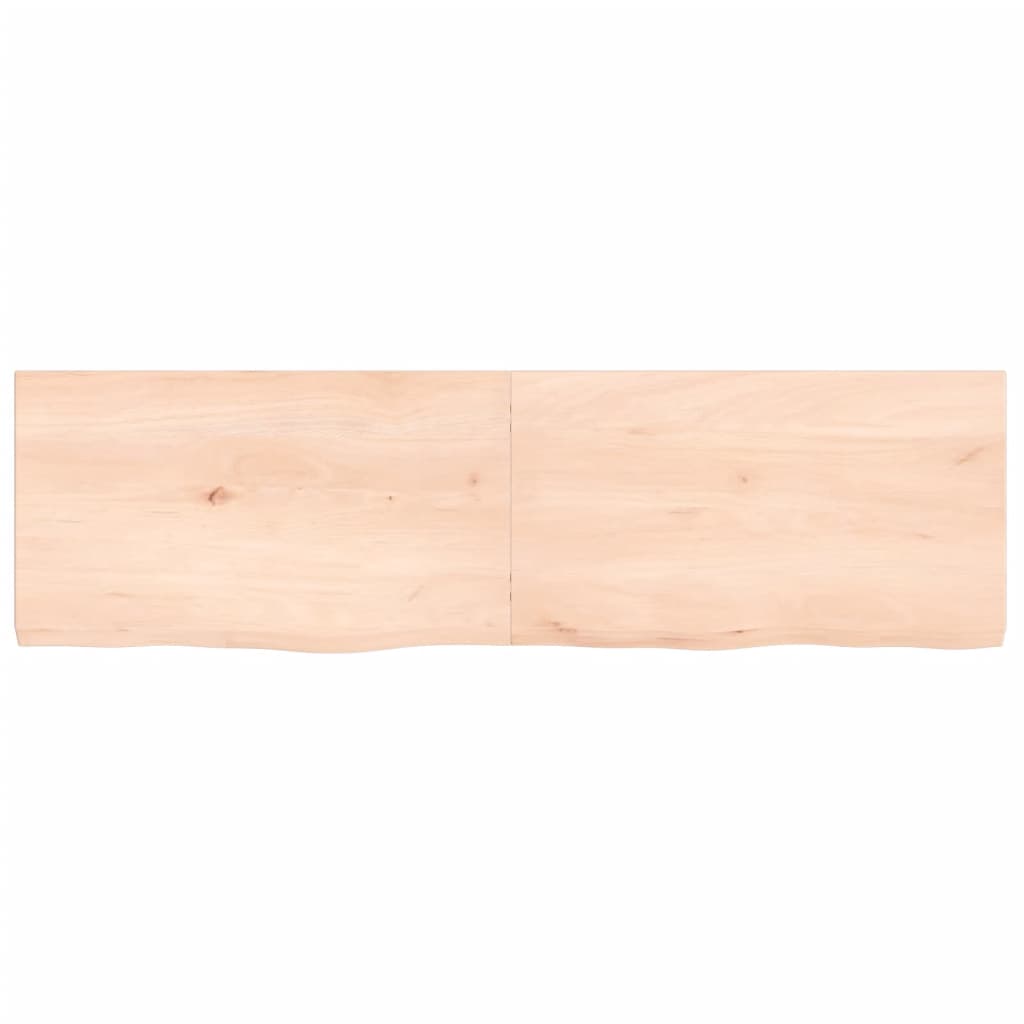 Table Top 140x40x(2-4)cm in Untreated Solid Oak