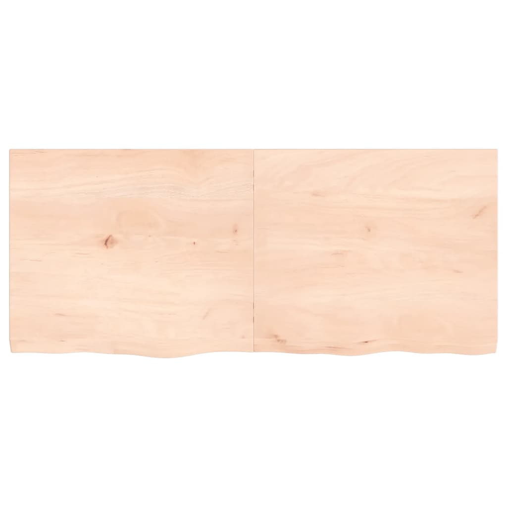 Table Top 140x60x(2-4)cm in Untreated Solid Oak