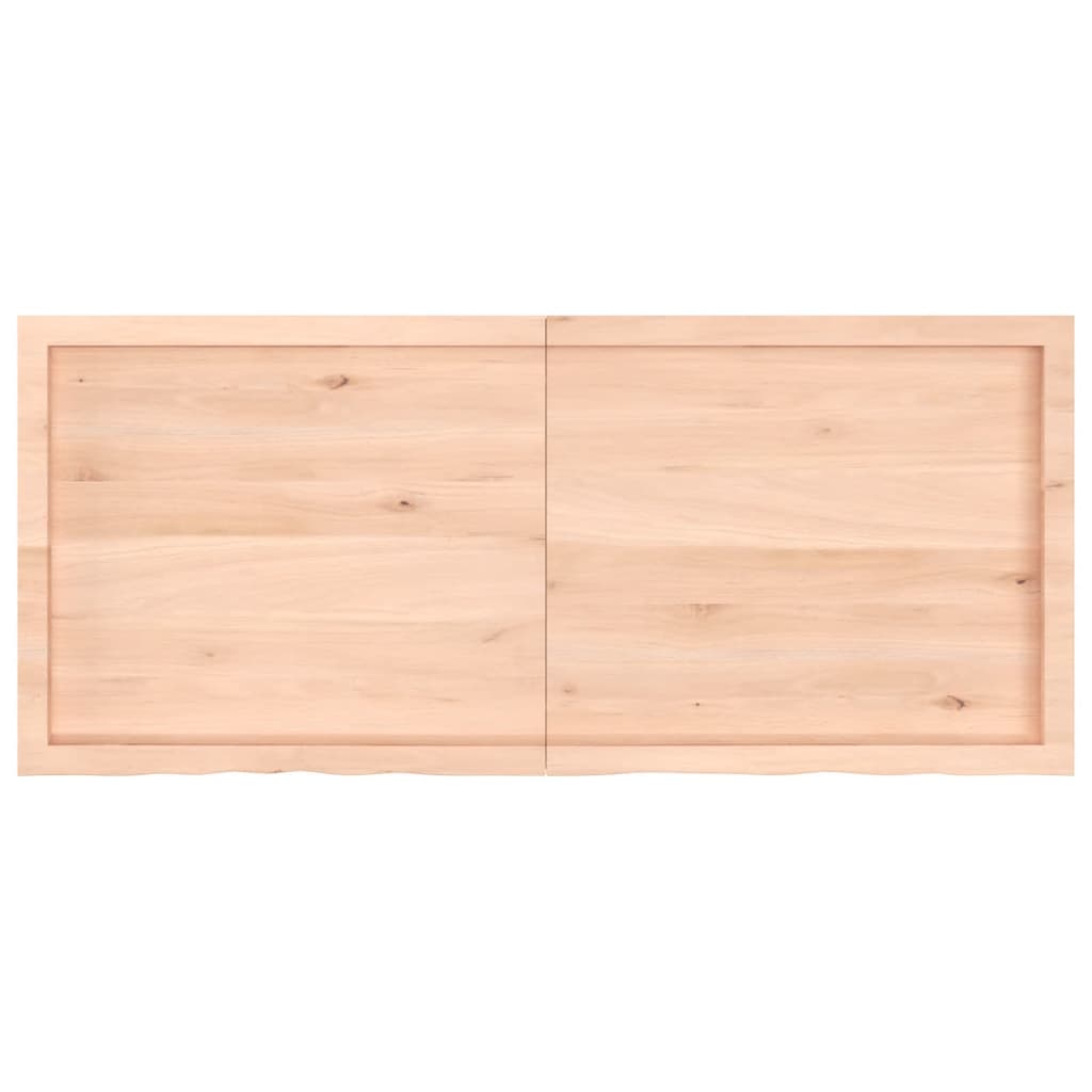 Table Top 140x60x(2-6)cm in Untreated Solid Oak
