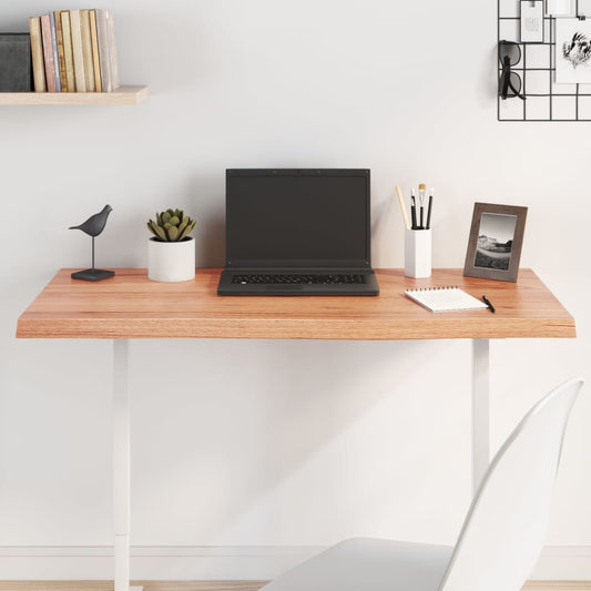 Brown Table Top 100x40x(2-4) cm Treated Solid Oak