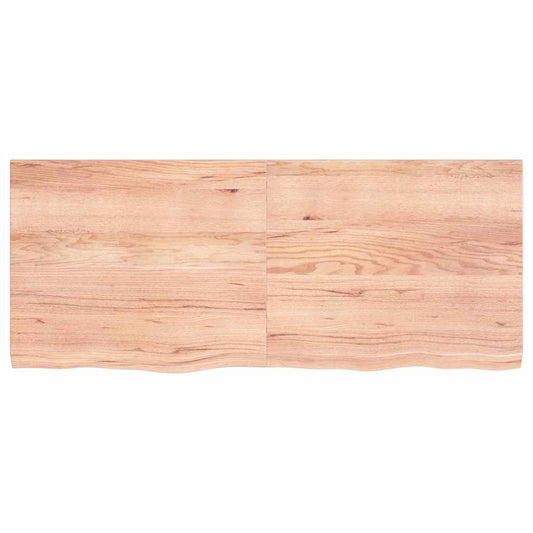 Piano Tavolo Marrone 120x50x(2-4) cm Massello Rovere Trattato | homemem39