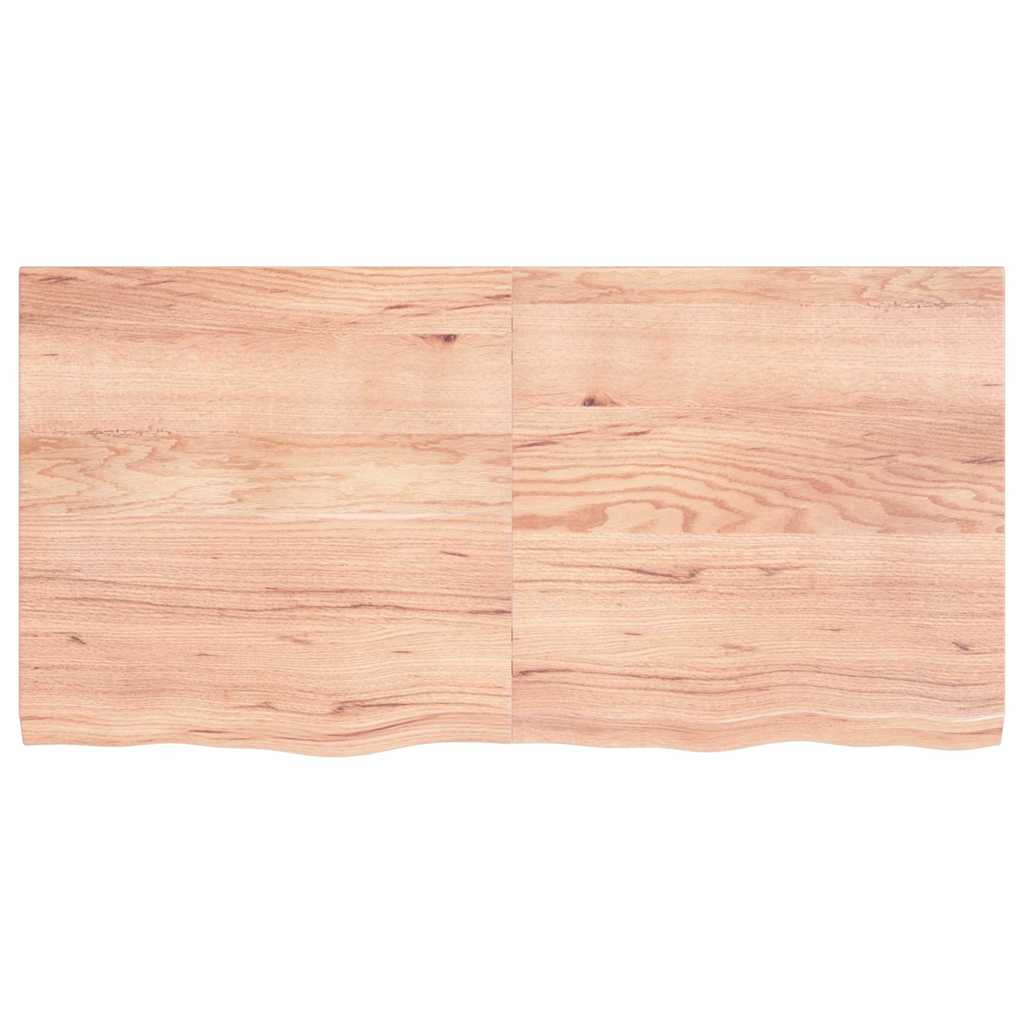 Piano Tavolo Marrone 120x60x(2-4) cm Massello Rovere Trattato