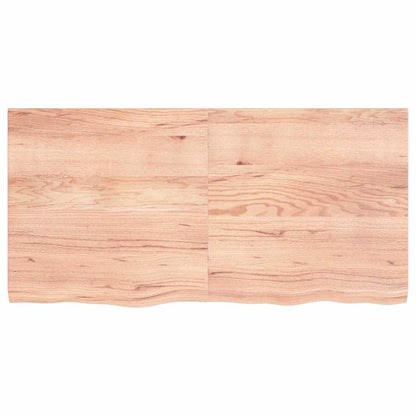 Piano Tavolo Marrone 120x60x(2-4) cm Massello Rovere Trattato