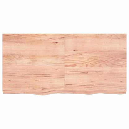Piano Tavolo Marrone 120x60x(2-6) cm Massello Rovere Trattato