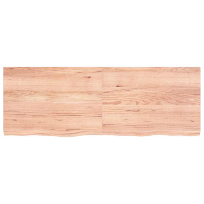 Piano Tavolo Marrone 140x50x(2-4) cm Massello Rovere Trattato