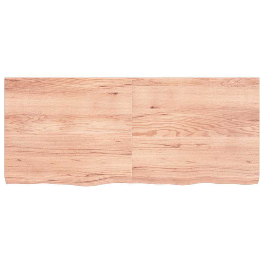 Piano Tavolo Marrone 140x60x(2-6) cm Rovere Massello Trattato - homemem39