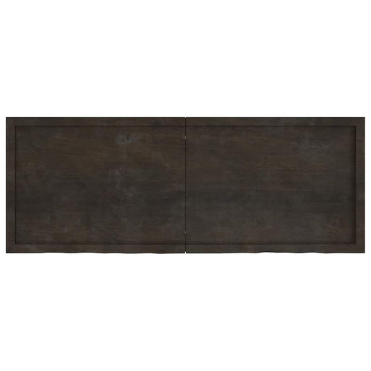 Piano Tavolo Marrone 160x60x(2-4) cm Rovere Massello Trattato | homemem39