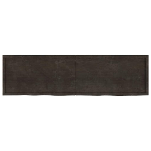 Piano Tavolo Marrone 220x60x(2-4) cm Rovere Massello Trattato - homemem39