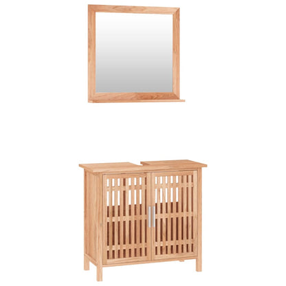 Set Mobili da Bagno 2pz in Legno Massello di Noce | homemem39