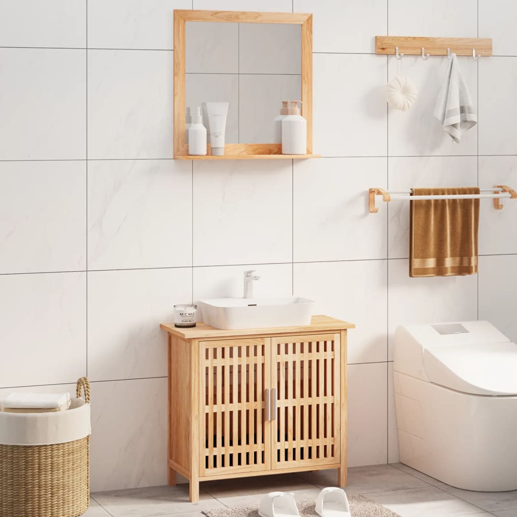 Set Mobili da Bagno 2pz in Legno Massello di Noce | homemem39