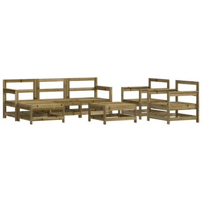 Set Divani da Giardino 7pz con Cuscini Legno Impregnato di Pino - homemem39