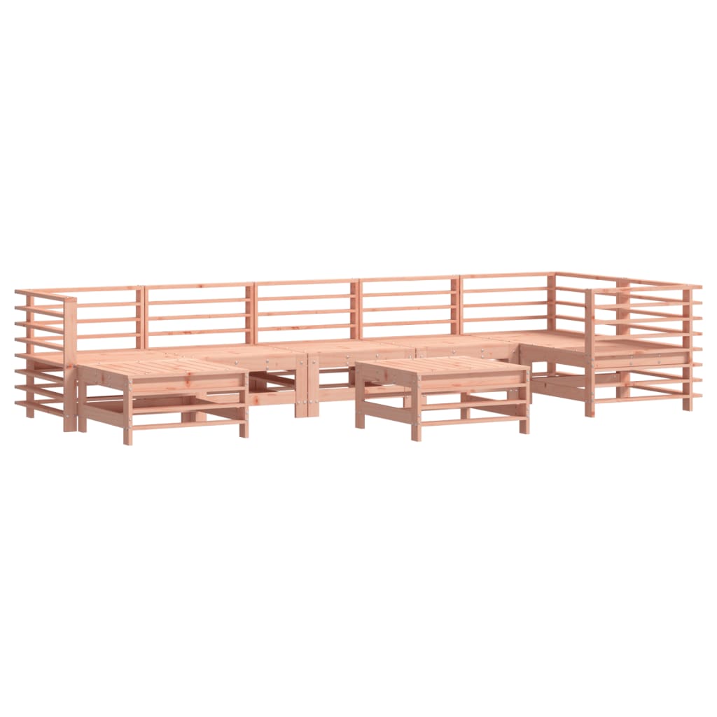 Set Divani Giardino 8 pz con Cuscini Legno Massello di Douglas
