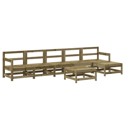 Set Divani da Giardino 7pz con Cuscini Legno Impregnato di Pino - homemem39