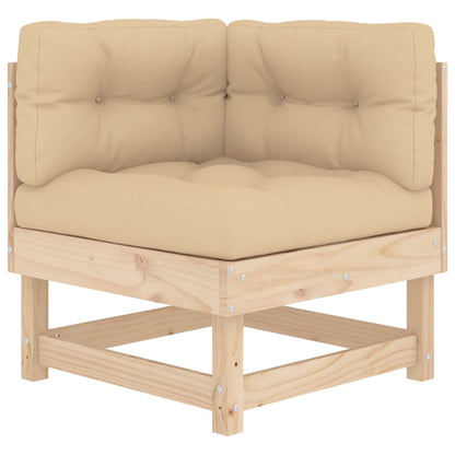 Set Divani da Giardino 6 pz con Cuscini in Legno Massello