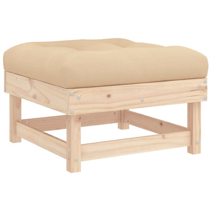 Set Divani da Giardino 6 pz con Cuscini in Legno Massello