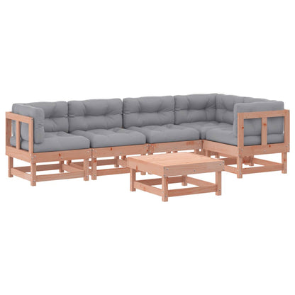 Set Divani Giardino 6 pz con Cuscini Legno Massello di Douglas | homemem39