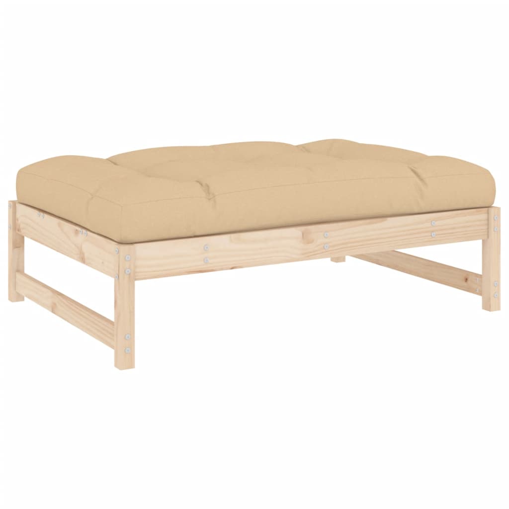 Set Divani da Giardino 2 pz con Cuscini in Legno Massello | homemem39