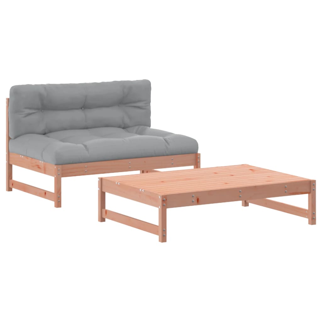 Set Divani Giardino 2 pz con Cuscini Legno Massello di Douglas - homemem39
