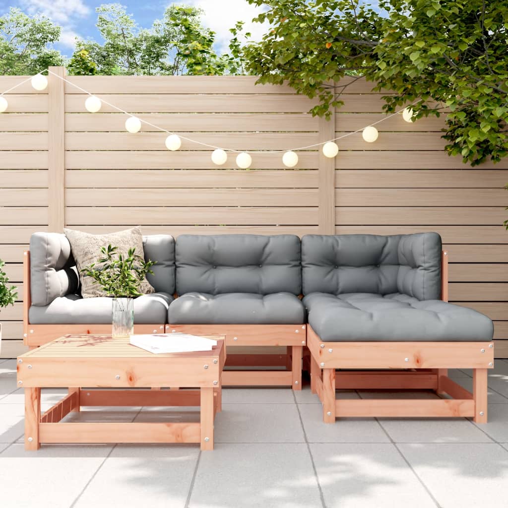 Set Salotto da Giardino 5 pz in Legno Massello di Douglas | homemem39
