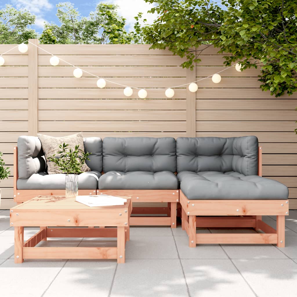 Set Salotto da Giardino 5 pz in Legno Massello di Douglas