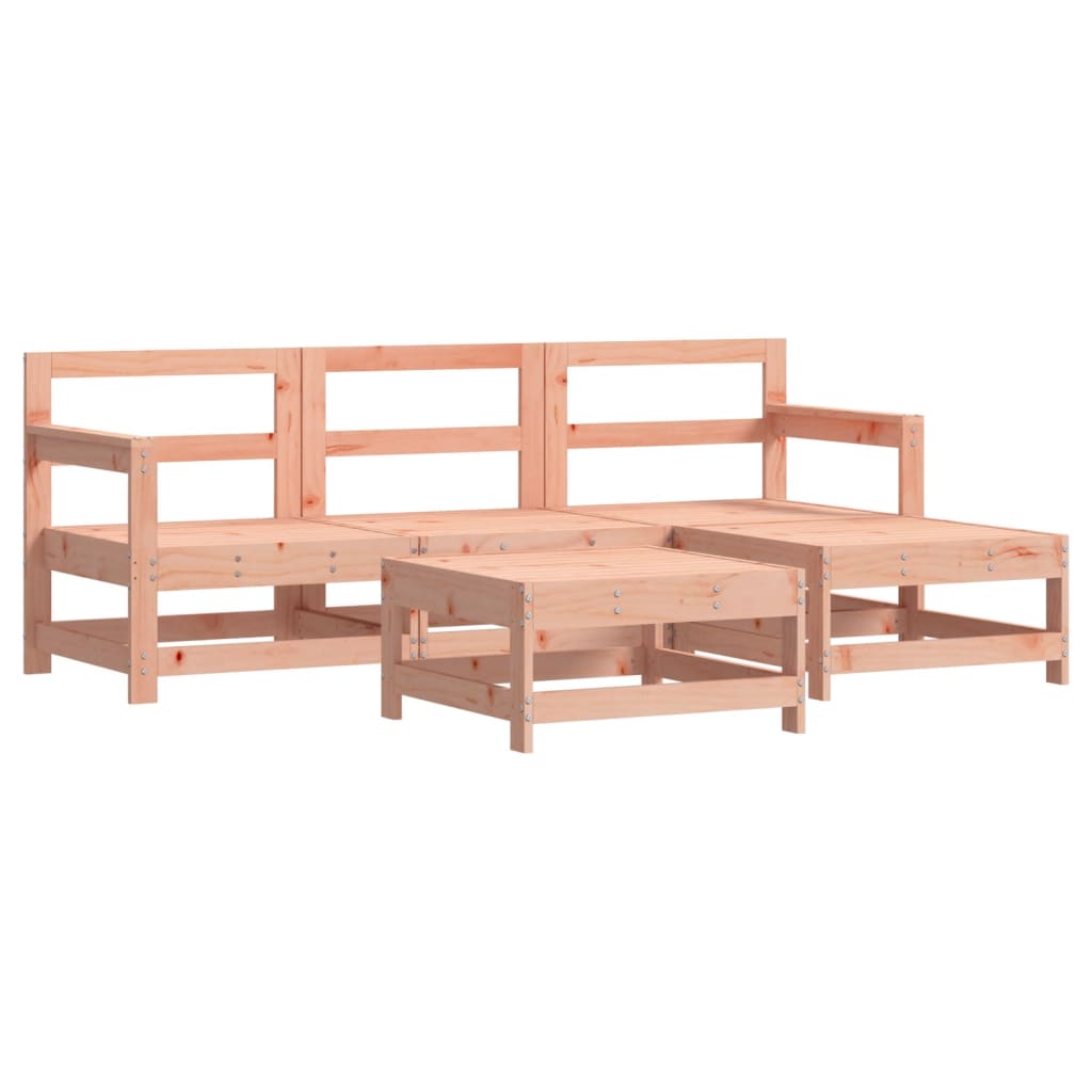 5-piece garden lounge set in solid Douglas wood