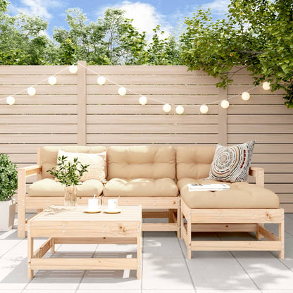 Set Salotto da Giardino 5 pz in Legno Massello di Pino | homemem39