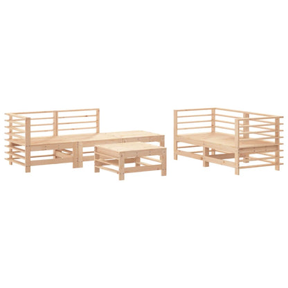 Set Salotto da Giardino 6 pz in Legno Massello di Pino