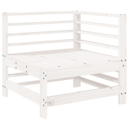 Set Salotto da Giardino 6 pz Bianco in Legno Massello di Pino - homemem39