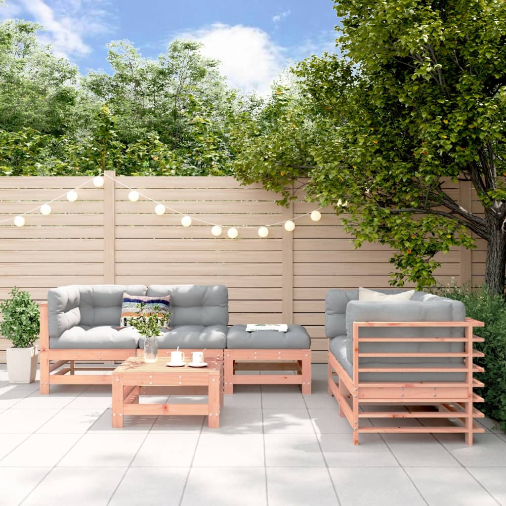 Set Salotto da Giardino 6 pz in Legno Massello di Douglas | homemem39
