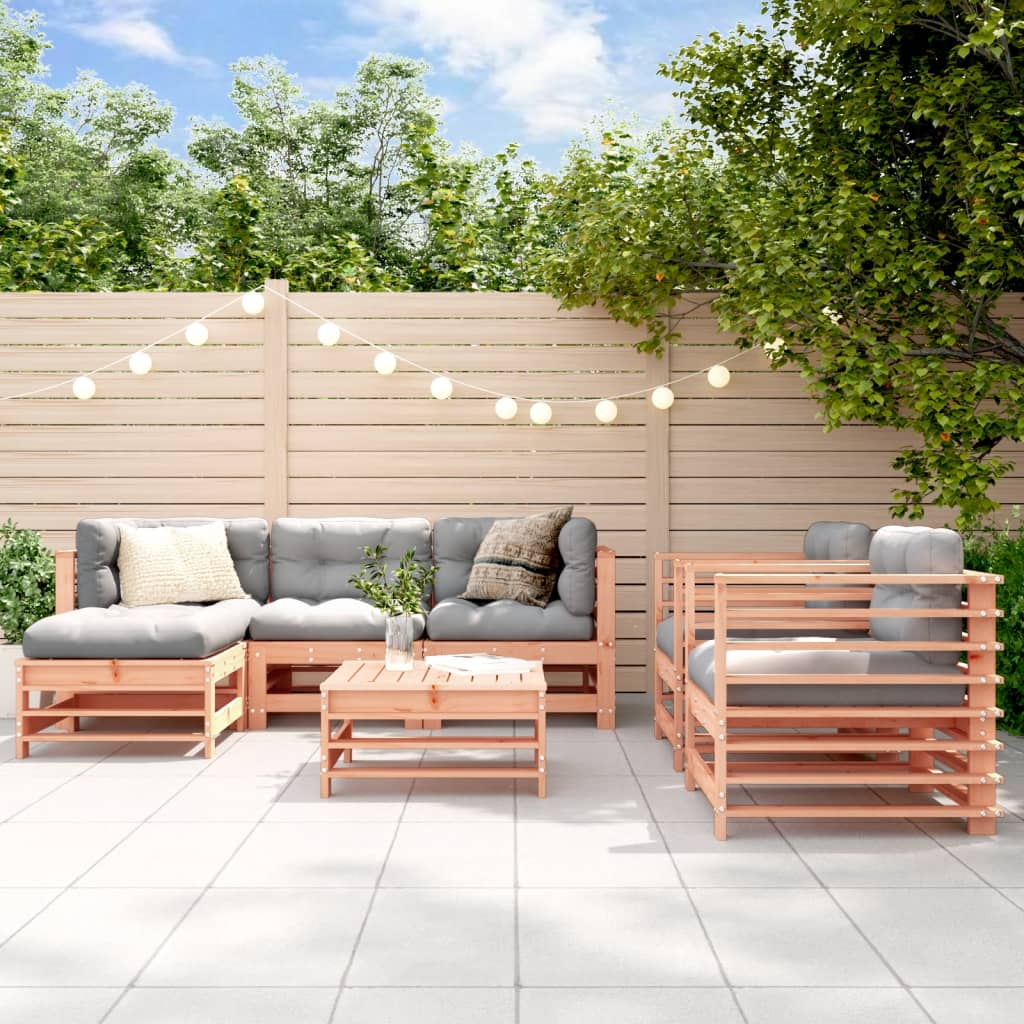 Set Salotto da Giardino 7 pz in Legno Massello di Douglas | homemem39